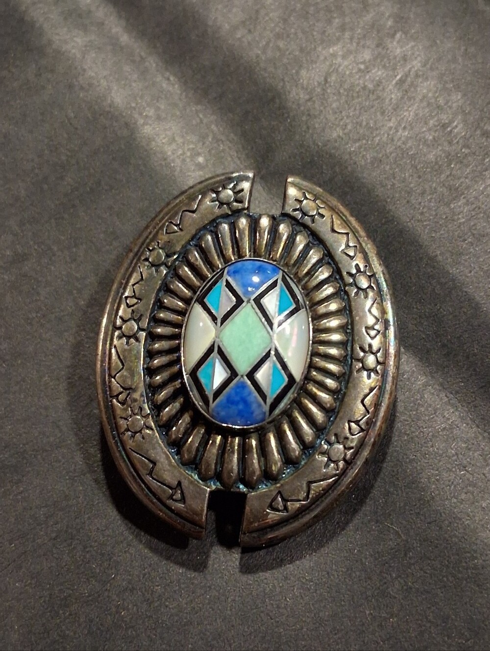 Carolyn Pollack Relios sterling silver brooch/pendant.